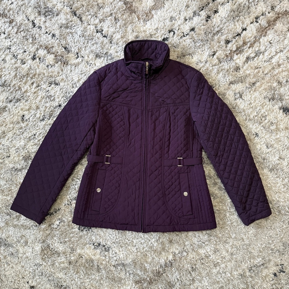 Gallery Women's Deep Purple Quilted Puffer Jacket